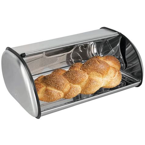 home basics bread box stainless steel housing walmart|Home Basics Stainless Steel Bread Box, Stainless Steel.